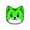 green cat