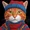 red cat blue hat
