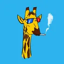 smoking giraffe