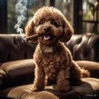 archie the cigar poodle