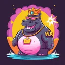 pink hippo